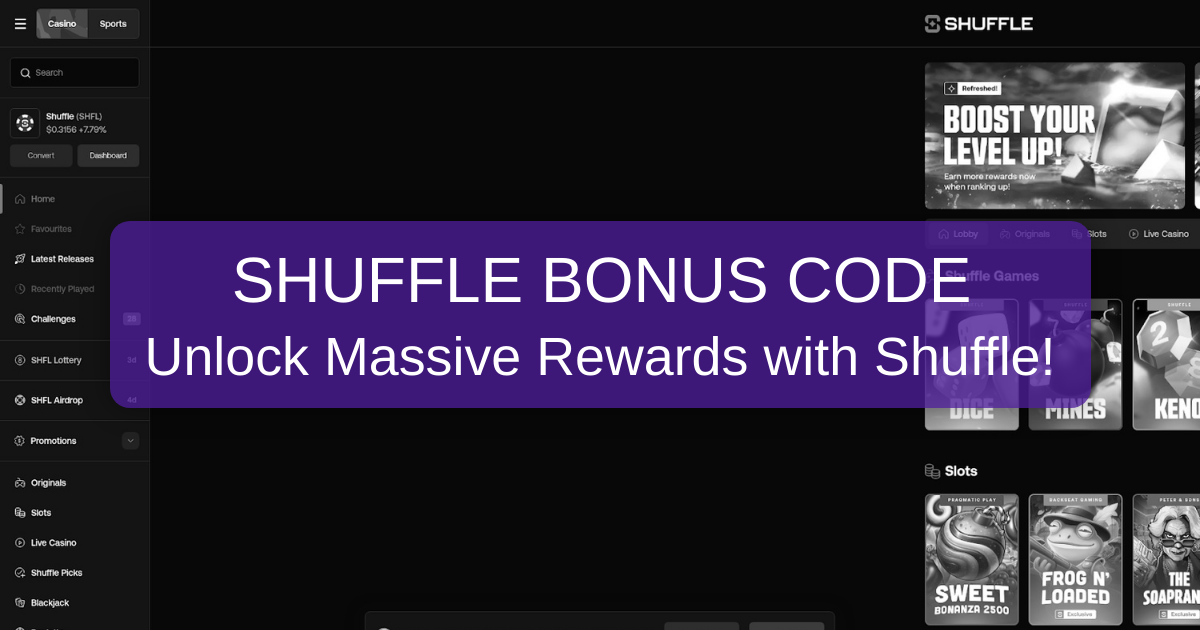 Shuffle Bonus Code 2026 | Best US Casino Bonuses Verified